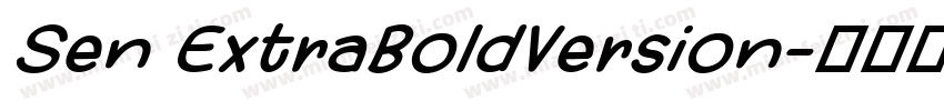 Sen ExtraBoldVersion字体转换